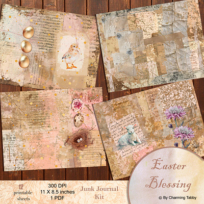 Easter Blessing animation branding graphic design illustration journaling junk journal scrapbooking ui