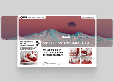 Only go to Mars 3d adobe photoshop design figma graphic design ui ux websait