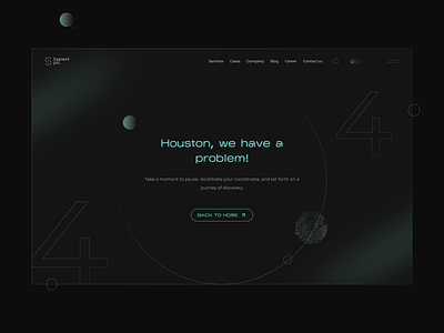 404 Web Page Concept 404 branding company concept dark design landing page space ui ux