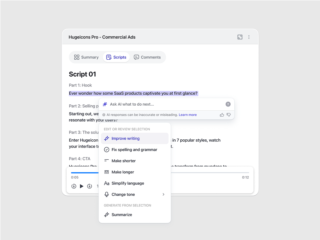 AI Script Writer - SaaS Web Design, UI/UX by Masum Parvej for Halal Lab ...