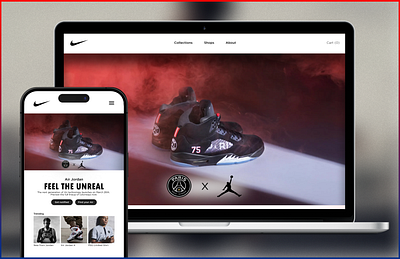 Nike.com PSG x Jordan figma jordan nike photoshop psg ui ux web design