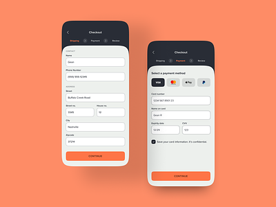 Shipping Details - Daily UI Challenge #42 challenge checkout dailyui design details hype4 mobile payment shipping ui ui design