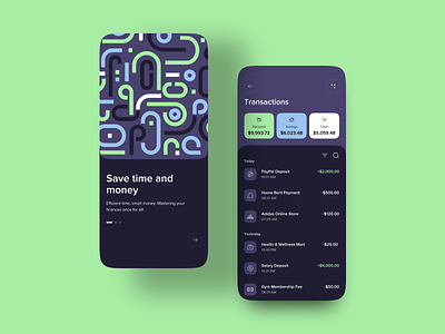 Transaction Details - Daily UI Challenge #43 banking challenge dailyui design fintech green hype4 mobile purple transaction ui ui design