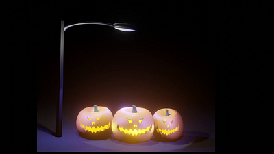 Spooky Glow: A Halloween Blender Delight 3d 3d art 3d modelling blender halloween