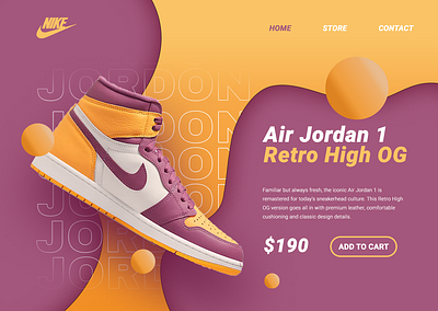 Step into Style: Nike Shoe UI Design air jordan figma nike ui ui design