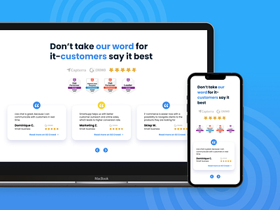 Social proof/ reviews section design for a SaaS landing page landing page design marketing design reviews section design social proof ui ui design ux ux design web design website design
