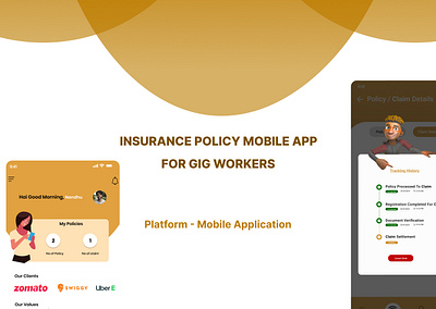 Insurance Policy Mobile Application figma insuranceapp mobile mobileapplication ui uidesign uiux wireframe