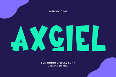 Axciel Comic Display Font animation beauty font branding font fonts graphic design handmade font logo maulana creative nostalgic sans serif font sunshine font