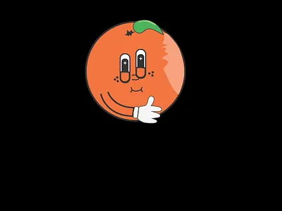 Orange Cartoon animation adobe illustrator animation branding graphic design logo motion graphics ui