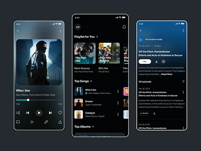 Music & Podcast Streaming APP branding design mobile apps mobile design mobile ui mobileui ui ui concept ui design uiuxdesign ux