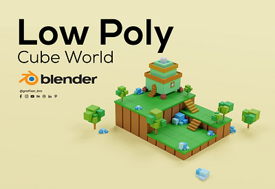 Low Poly Cube World 3d 3dmodeling blender3d cubeworld cyclesrender gamescene gameworld grafixerbro isomatic lowpoly lowpolycubeworld modeling render tutorial