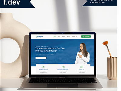 Revolutionizing AxisHealth's Online Presence figma madical uiux web design wordpress