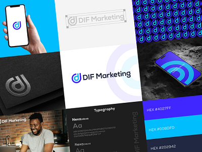 DIF Logo, Marketing Agency, Development, Service, D logo agency brand identity branding business logo company logo corporate creative logo d icon d logo d logo design d modern logo d symbol development dif logo infinity symbol marketing service modern logo saas logo software logo web3 logo