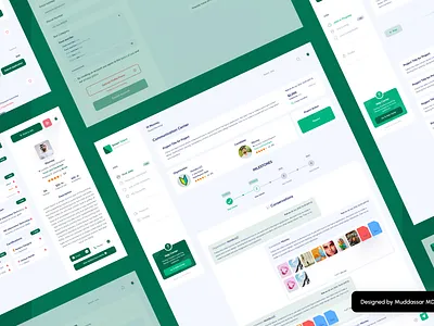 Smart Talent: Green UI/UX app ui design application design creative ui design dashboard design design landing page design ui
