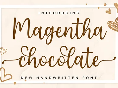 Magentha Chocolate crafting font cute font handwritten monoline new font script script font