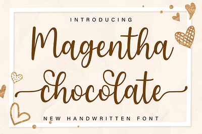 Magentha Chocolate crafting font cute font handwritten monoline new font script script font