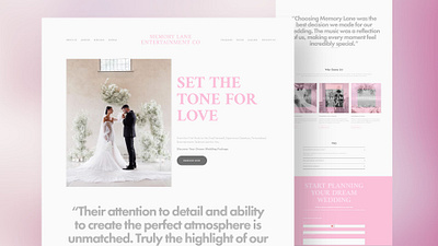 Wedding Entertainment Landing Page entertanment music ui music uxui wedding wedding landing page wedding uxui