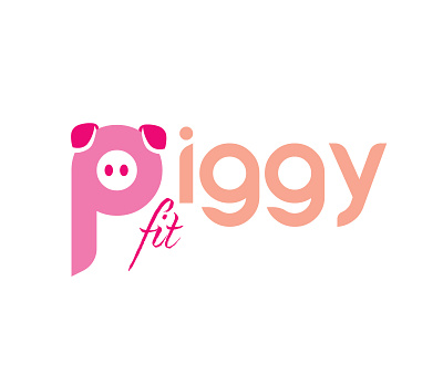 Fit Piggy Logo brand identity branding fitness graphic design logo logo creation logo design logos making logo