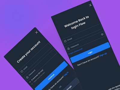 Login Flow login page design