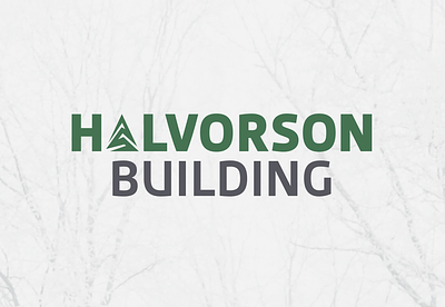 Halvorson Building Branding branding building client construction graphic design green logo tree