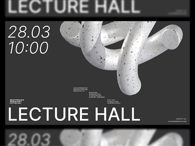 Authentic Design for the Lecture Hall 3d graphic design landing minimalism ui ux web