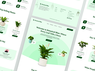 Plants Web Design design landing page plants ui uiux ux web web design