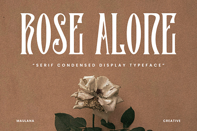 Rose Alone Serif Condensed Display Typeface branding font fonts graphic design handmade font lettering fonts logo maulana creative nostalgic serif font serif maulana