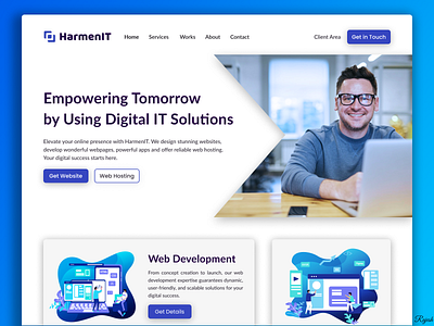 HarmenIT, a Beautiful Homepage Design figma homepage ui web design webpage website