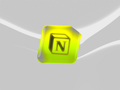 Notion Blob Icon graphic design icon logo neon notion