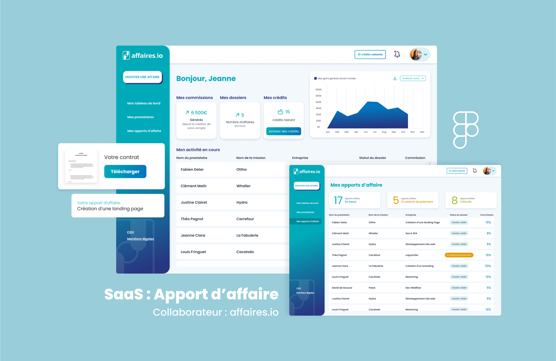 affaires.io branding figma graphic design logo product design saas ui design ux design