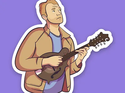 Stickers design illustration music sticker