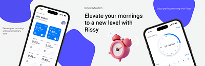 Rissy - alarm app alarm alarm app desig ios ios app mobile app ui ux uxui