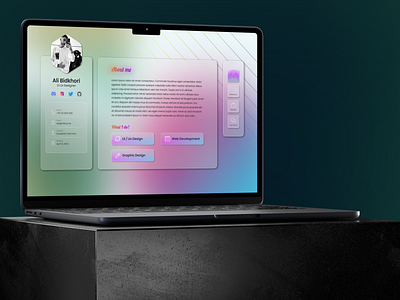 Customized Portfolio Website branding cool customized portfolio glass morphism graphic design portfolio website social media ui ui ux ux web design website website design