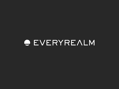Everyrealm Company Logo brand identity branding crypto dark everyrealm graphic design logo logo design minimalist nft nfts realm round sunrise sunset web3 wordmark