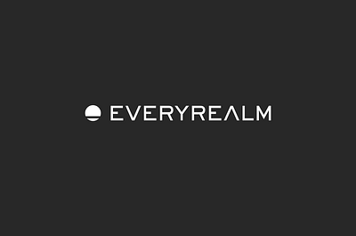 Everyrealm Company Logo brand identity branding crypto dark everyrealm graphic design logo logo design minimalist nft nfts realm round sunrise sunset web3 wordmark