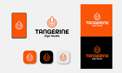 tangerine logo design project branding design graphic design logo logo design