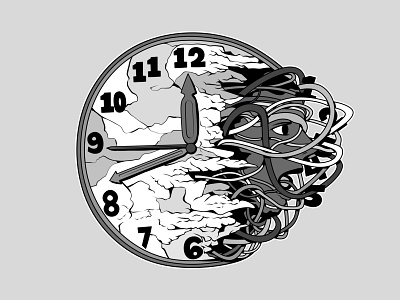 Out of Time artwork clock design drawing epherous epherousstudio graphic design illustration inspiration outoftime pouchdesign tee threadless threadless shop tshirtdesign