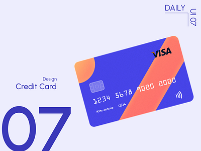 Day 7: Credit Card banking creditcard dailyui dailyuichallenge finance uidesign userinterface