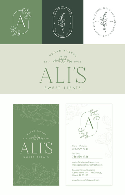 Ali’s Sweet Treats branding graphic design logo