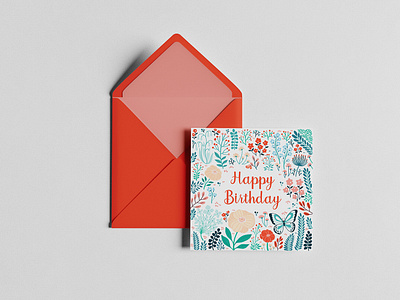 A Birthday Card (Personal Project) graphic design illustration pattern stationery surface design