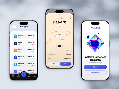 Coinpal - Crypto Wallet and Portfolio Tracking App app cryptowallet mobile ui uidesign ux uxdesign