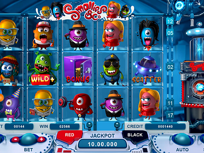 The Main UI animation of the online slot game "Smallies & Co" animation casino animation characters animation characters design digital art gambling gambling art gambling design game game art game design graphic design minions symbols motion art motion graphics slot animation slot game art slot game design symbols animation symbols design