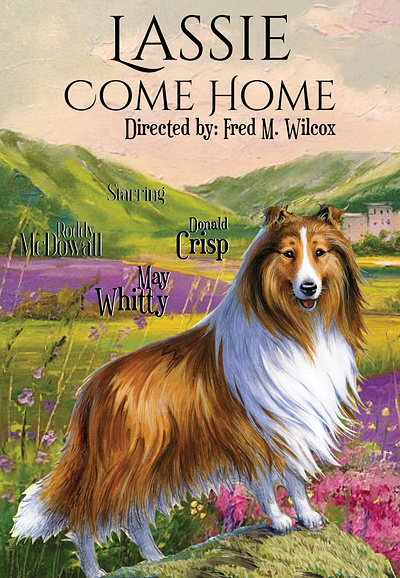 Lassie Come Home adobe illustrator design film poster graphic design illustration illustrator movie poster poster retro retro design