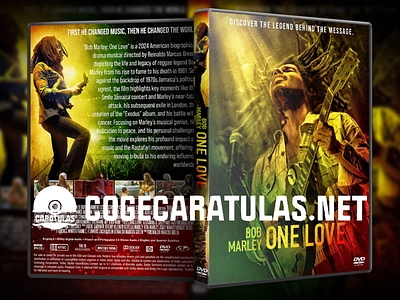 Bob Marley One Love (2024) DVD Cover design dvd dvdcover dvdcustomcover movieposter photoshop