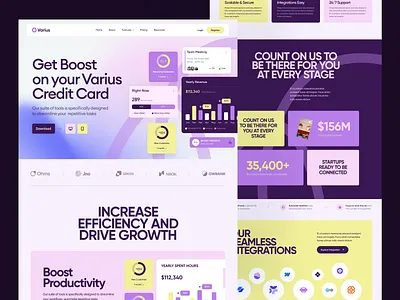 Varius - FIntech SAAS Website fintech landing website fintech saas fintech website landing page design saas saas landing page saas web saas website ui web design website design