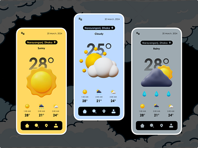 IOS Weather App Design app application figma ios minimal ui user experience user interface ux weather app weather ios
