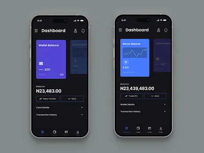 Bitchant - Fintech Dashboard bank banking btc crypto dashboard finance fintech mobile money ui uidesign web3