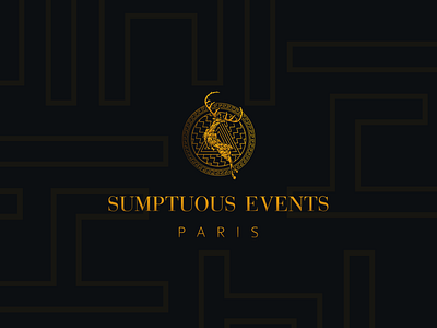 Sumptuous Events Paris Logo Revamp branding gold graphic design logo