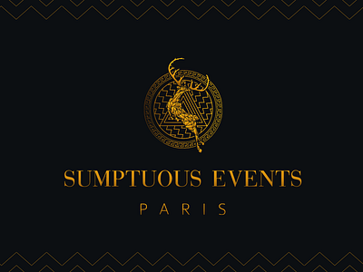 Sumptuous Events Paris Logo Revamp branding gold graphic design logo