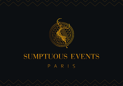 Sumptuous Events Paris Logo Revamp branding gold graphic design logo